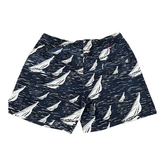 Nautica Mens Swim Trunks 2TGL Sailboats Drawstring Pull On Mesh Liner Beach - Picture 1 of 12